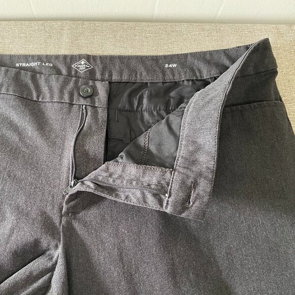 St. John's Bay Straight Leg Khaki Pants Women's 24W High Rise Gray Casual - Picture 4 of 13